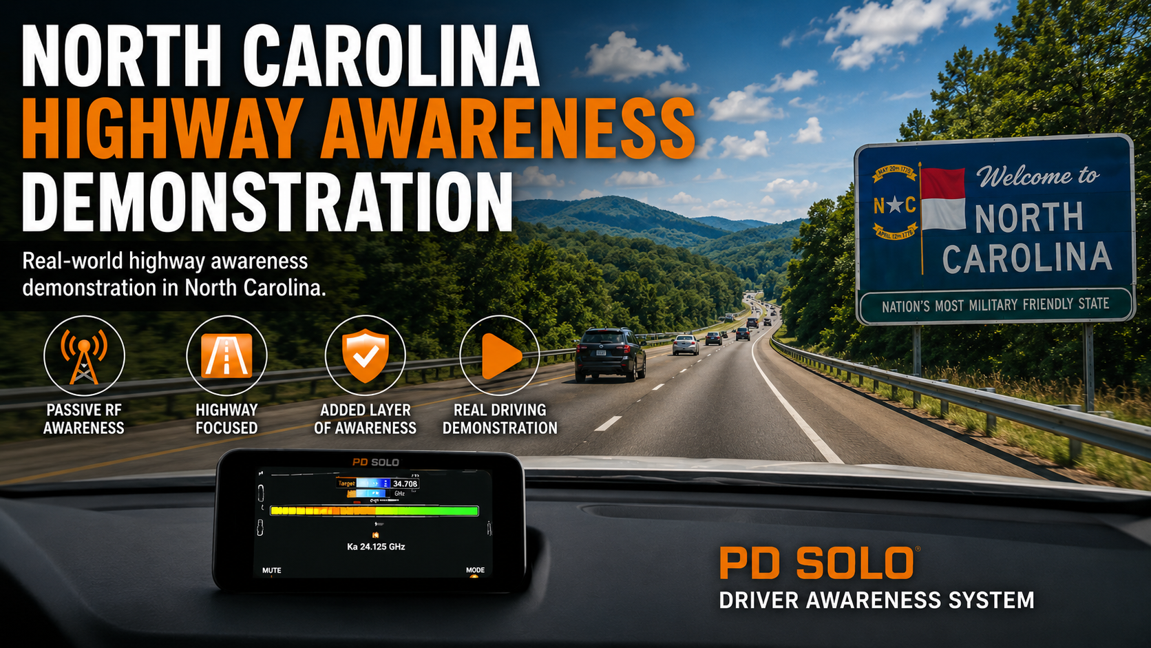Highway awareness demonstration in North Carolina