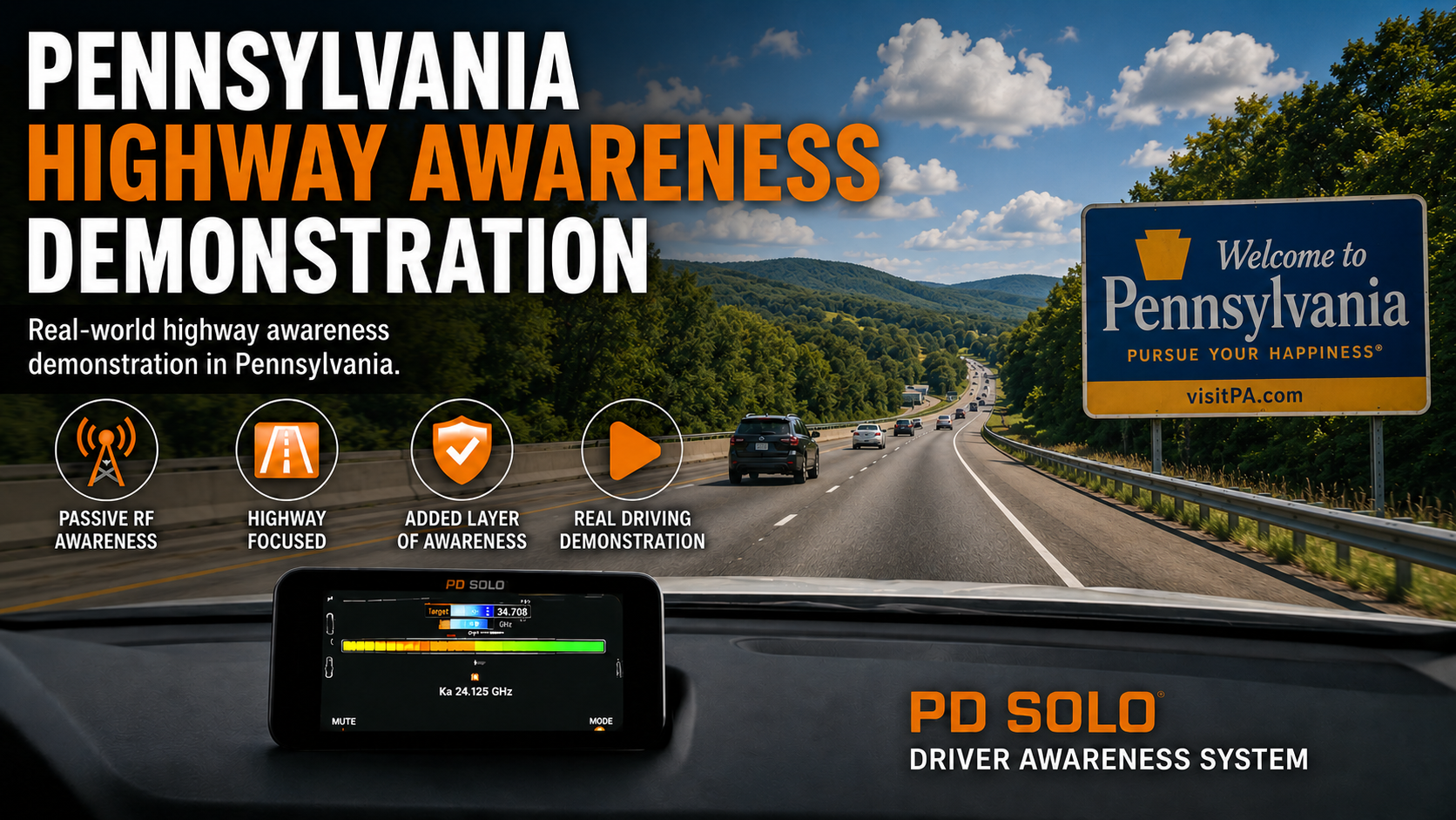 Advanced road awareness demonstration in Pennsylvania