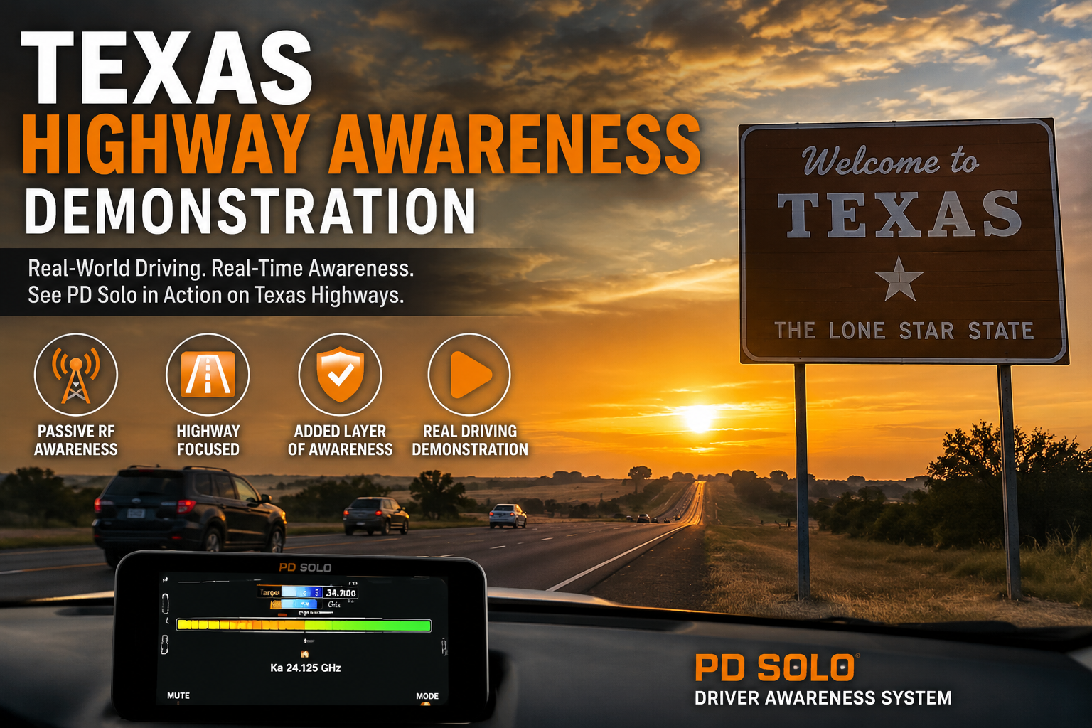 Highway awareness demonstration in Texas